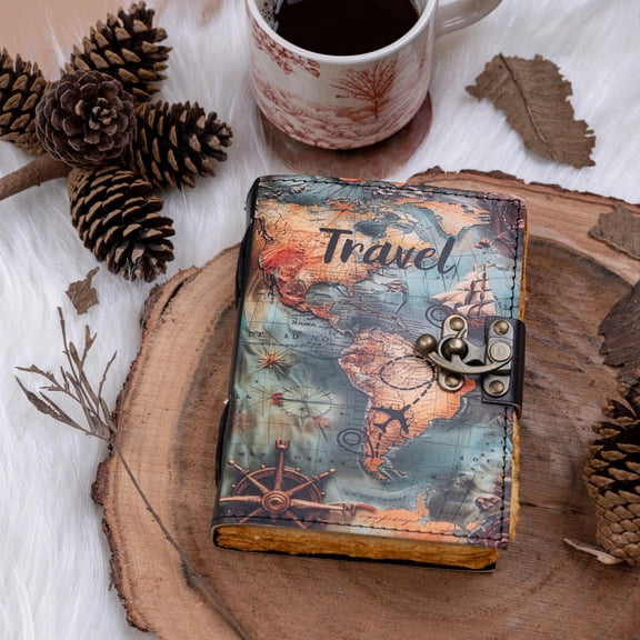 Vintage Leather Journal For Travelers