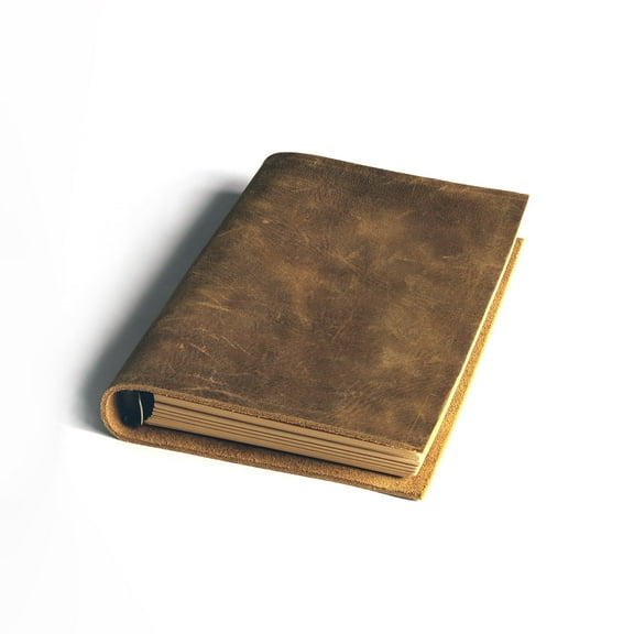 Vintage Leather Journal Notebook,Small 6 Ring Refillable Leather Binder Notebook Travel Journal for Women&Men