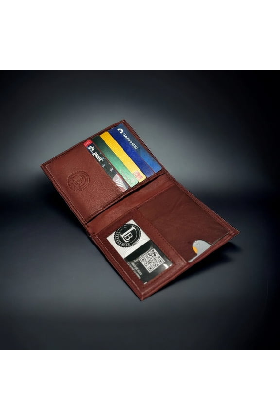 Vintage Leather Men's Hipster Wallet: Classic Bifold Design, RFID Blocking, Multiple Card Slots - Stylish and Functional - Perfect for Cash, Cards, and ID