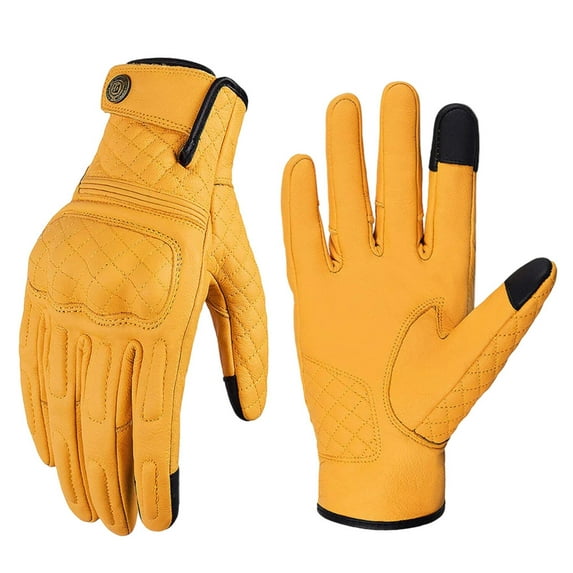 Vintage Leather Motorcycle Gloves
