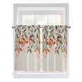 thumbnail image 1 of Vintage Leaves Bathroom Window Curtain, Summer Botanical Pastoral Watercolor Rustic Light Filtering Coffee Kitchen Curtains, Bedroom Living Room Curtains 2 Panel 84"x45", 1 of 6