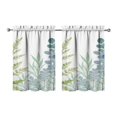 thumbnail image 1 of Vintage Leaves Of Green Plants Tier Kitchen Curtains for Bathroom Living Rod Pocket Window Drapes 28"x36" 2 Panels Window Treatment Tiers, 1 of 4