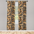 thumbnail image 1 of Vintage Leaves Window Curtains, Art Nouveau Design Leafy Pattern with Earth Tones Oriental Vibes, Lightweight Decor 2-Panel Set with Rod Pocket, Pair of - 28"x63", Pale Orange Dark Cocoa, by Ambesonne, 1 of 3