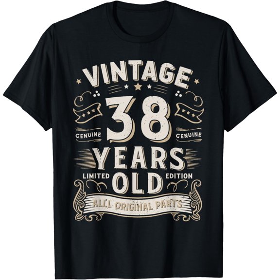 Vintage Legend 38 Years Old Limited Edition Men Women Bday T-Shirt