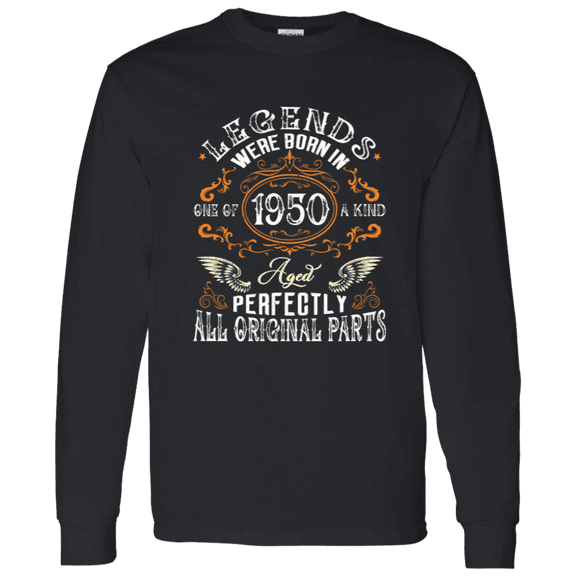 Vintage Legend Were Born In 1950 75 Years 75Th Birthday Decorations Men Women Long Sleeve Shirt