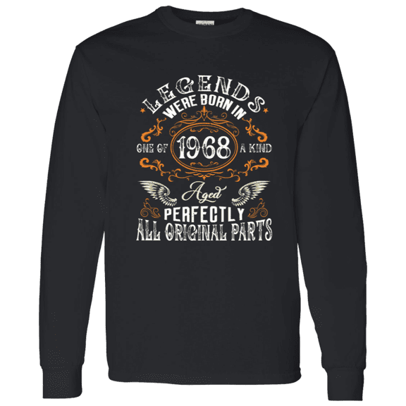 Vintage Legend Were Born In 1968 57 Years 57Th Birthday Decorations Men Women Long Sleeve Shirt