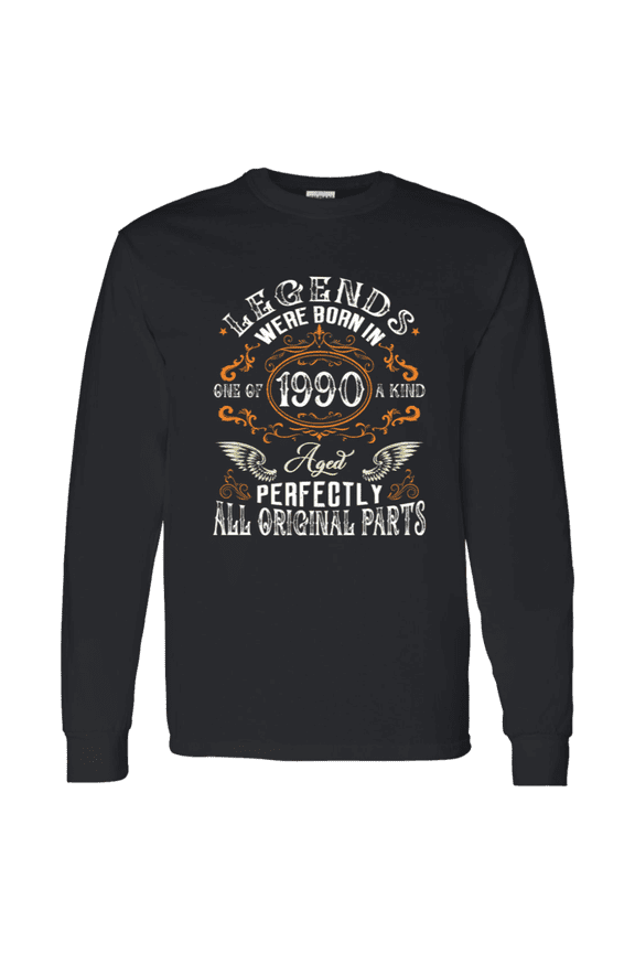 Vintage Legend Were Born In 1990 35 Years 35Th Birthday Decorations Men Women Long Sleeve Shirt
