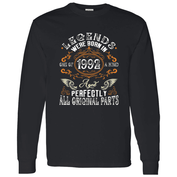 Vintage Legend Were Born In 1992 33 Years 33Rd Birthday Decorations Men Women Long Sleeve Shirt