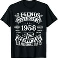thumbnail image 1 of Vintage Legends Born In 1958 65 Years Old T-Shirt, 1 of 3
