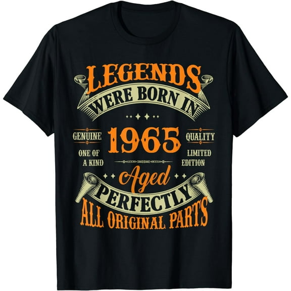 Vintage Legends Born In 1965 59 Years Old T-Shirt