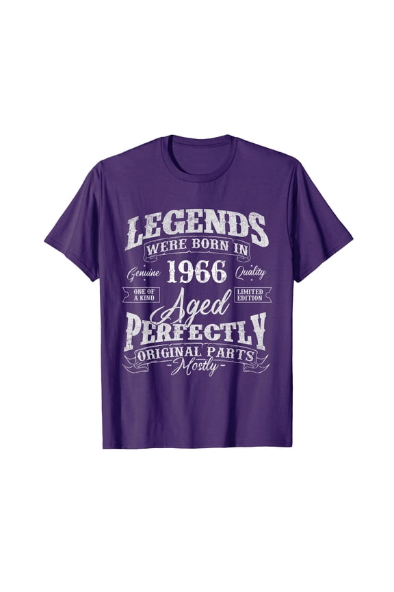 Vintage Legends Were Born In 1966 T-Shirt for Nostalgic Birthday Celebrations