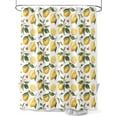 thumbnail image 1 of Vintage Lemon Summer Floral Shower Curtain, Yellow Green White Bathroom Decor Curtains Set with Hooks, Waterproof Fabric Home Accessories， 60 X 72 Inch Long, 1 of 6