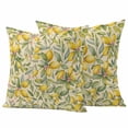 thumbnail image 1 of Vintage Lemons Outdoor Pillow Covers Pack of 2 Green Leaf Pink Flower Country Summer Waterproof Throw Pillow Covers Decorative Cushion Cases for Patio Garden Tent Balcony Couch 20x20 inch, 1 of 9