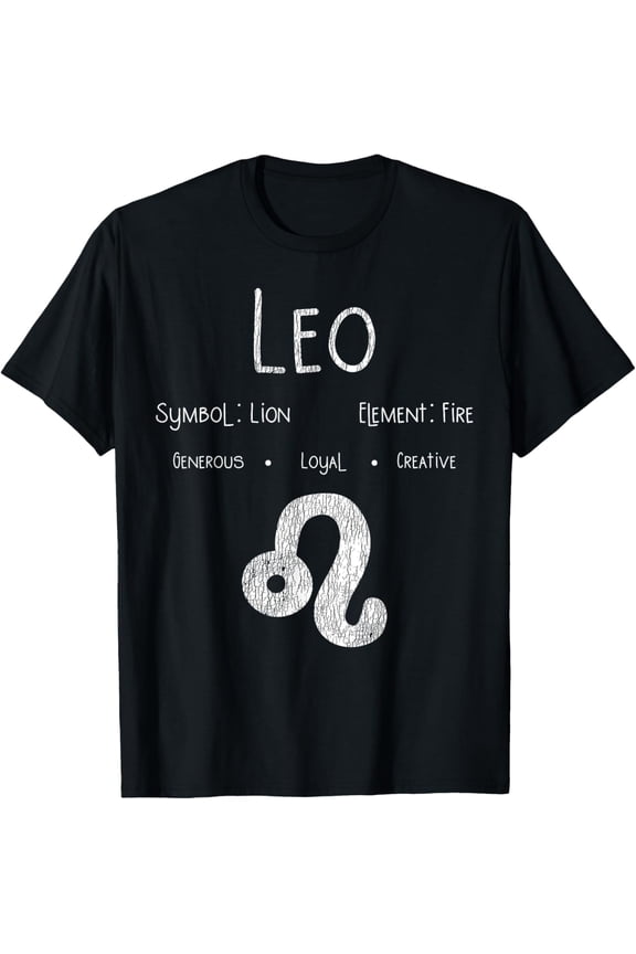 Vintage Leo Birthday Horoscope Zodiac Sign Astrology Bday T-ShirtBrand clothing, men and women can wear, black, white, gifts.