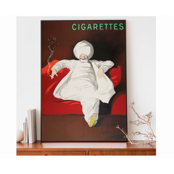 Vintage Leonetto Cigarettes Poster Smoking Art Print Art Nouveau French Print Retro Wall Art
