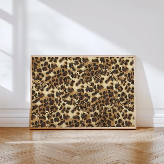 Vintage Leopard Maximalist Pattern Poster, Unframed Size 16x24
