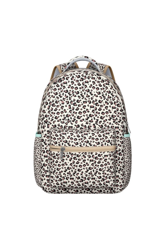 Vintage Leopard Print Backpack Tropical Style Cheetah Pattern School Bag Unique Animal Design for Students