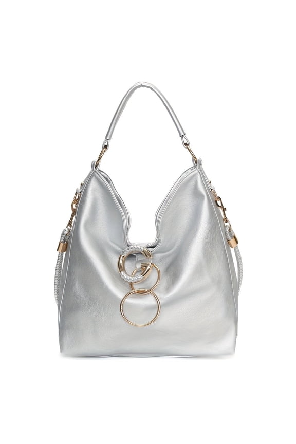 Vintage Leopard Print Hobo Bag Retro Large Capacity Women's Fashion Handbag Shoulder Bag & Tote Purse(Silver)