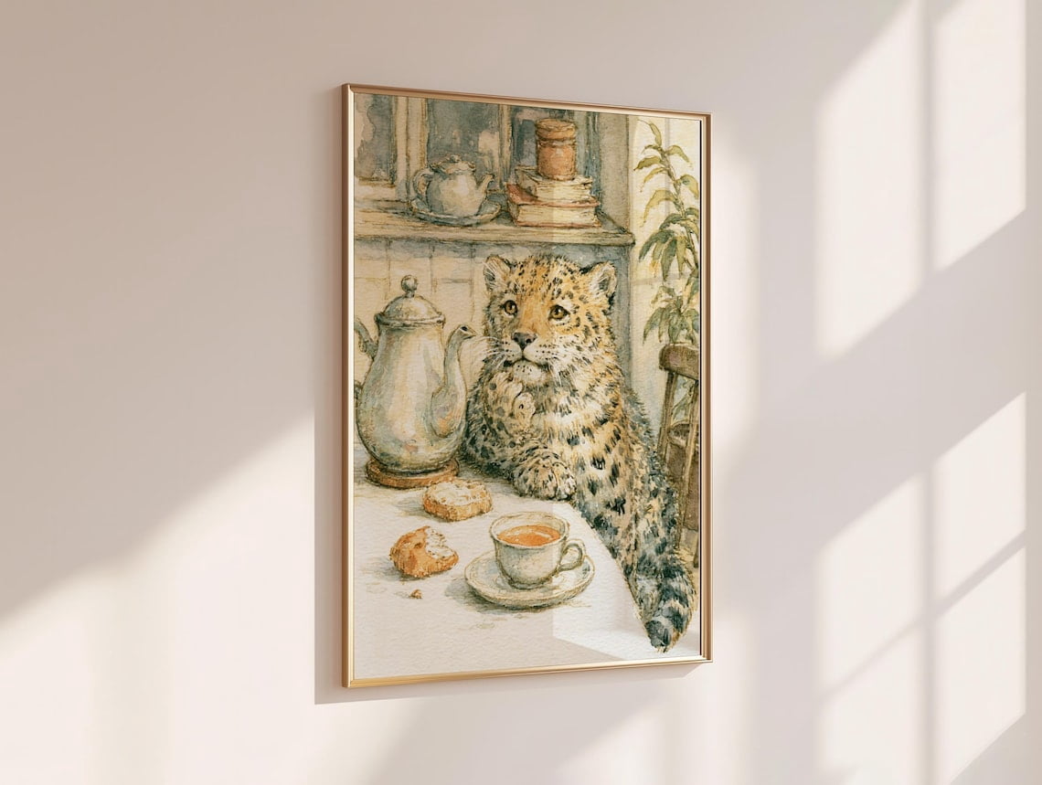 Vintage Leopard Tea Time Nursery