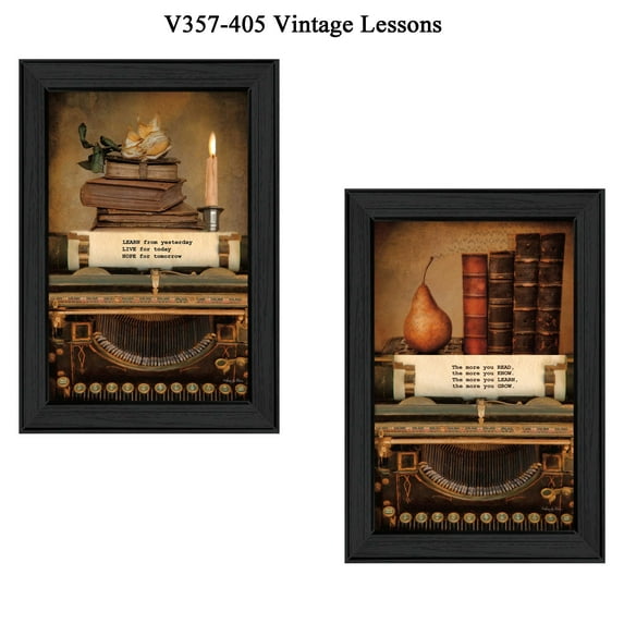 Vintage Lessons Collection By RobinLee Vieira Printed Art Wood Multi-Color