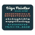 thumbnail image 1 of Vintage Letter Retro 'Sign Painter' Brush Script Lettering Handwritten Calligraphic Alphabet Hand Painter Mousepad Mouse Pad Mouse Mat 9x10 inch, 1 of 3