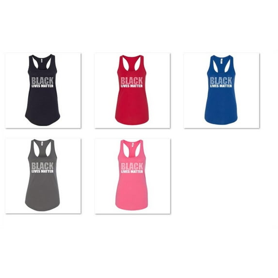 Vintage Letters Black Lives Matter Women Printed Tank Top Soft and Comfy Tank Top, Lightweight Tank Top Color Hot Pink Medium