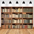 thumbnail image 1 of Vintage Library Backdrop Photocall Wood Bookshelf Back To School Baby Portrait Photography Background Photo Studio Photographic, 1 of 6