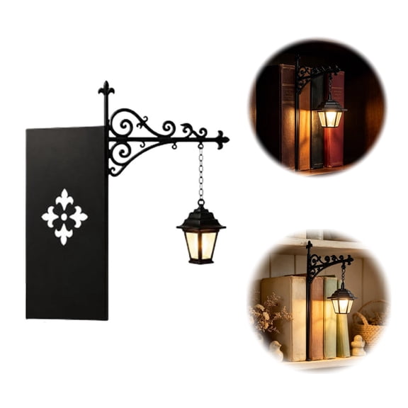 Vintage Library Lantern Book Nook Lamp, Wooden Portable Fantasy Bookshelf Light, Magical Cozy Shelf Ornament, Enchanting Literary Gift for Bookworms & Book Lovers