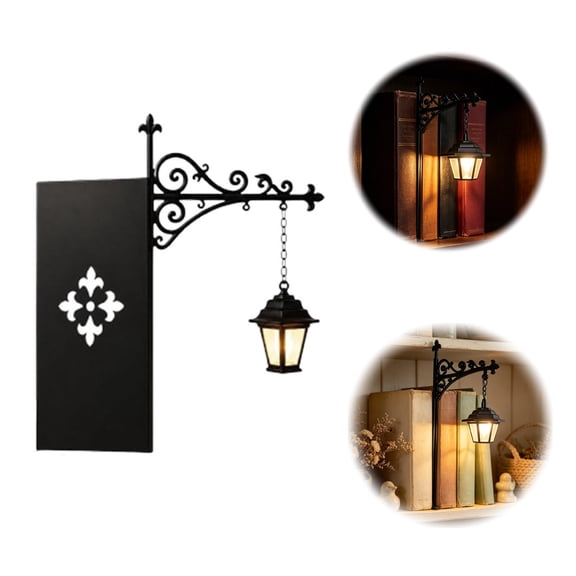 Vintage Library Lantern Book Nook Lamp, Wooden Portable Fantasy Bookshelf Light, Magical Cozy Shelf Ornament, Enchanting Literary Gift for Bookworms & Book Lovers