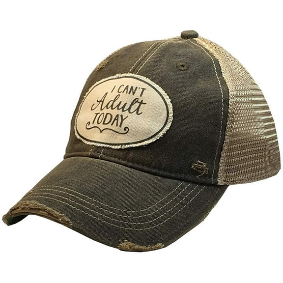 Vintage Life Can't Adult Today Funny Women Trucker Hats