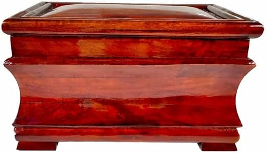 Vintage Life Inc. Handcrafted Wooden Urn for Ashes - Urn for Human Ashes, Funeral Cremation Urn Box, Burial Urns, Funeral Pet Urn for Dogs Ashes, Keepsake Wooden Box (Size 12 x 7 x 7)
