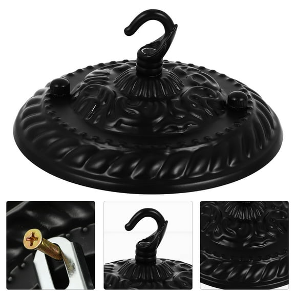 Vintage Light Canopy Chandelier Ceiling Plate with Hook, Lamp Base for Pendant Lighting Accessories, and Easy to Install