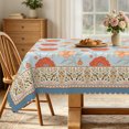 thumbnail image 1 of Vintage Light Sky Blue Floral Rectangle Tablecloth,Waterproof Stain Resistant Table Cover for Holiday Kitchen Dining Room Decor,60x102 Inch, 1 of 7
