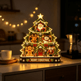 thumbnail image 1 of Vintage Lighted Christmas Tabletop Night Light Warm LED Holiday Decor, Christmas Desk Lamp for Mantel Shelf Bedroom and Festive Gift, 1 of 5