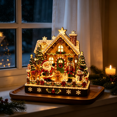 thumbnail image 1 of Vintage Lighted Christmas Tabletop Night Light Warm LED Holiday Decor, Christmas Desk Lamp for Mantel Shelf Bedroom and Festive Gift, 1 of 6