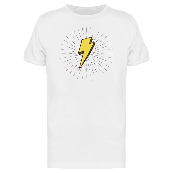 Vintage Lightning Bolt Cartoon T-Shirt Men -Image by Shutterstock, Male Large