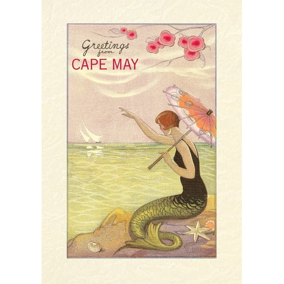 Vintage Lined Notebook Greetings from Cape May, (Paperback)