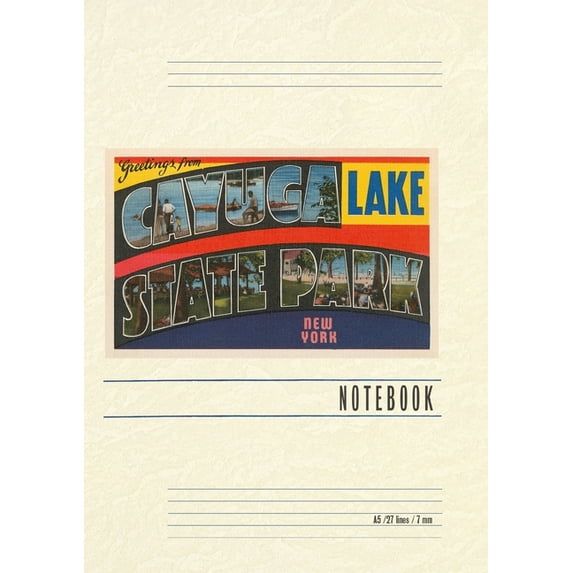 Vintage Lined Notebook Greetings from Cayuga Lake State Park, New York, (Paperback)