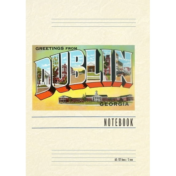 Vintage Lined Notebook Greetings from Dublin (Paperback)