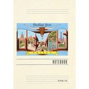 Vintage Lined Notebook Greetings from Frisco, Texas, Paperback