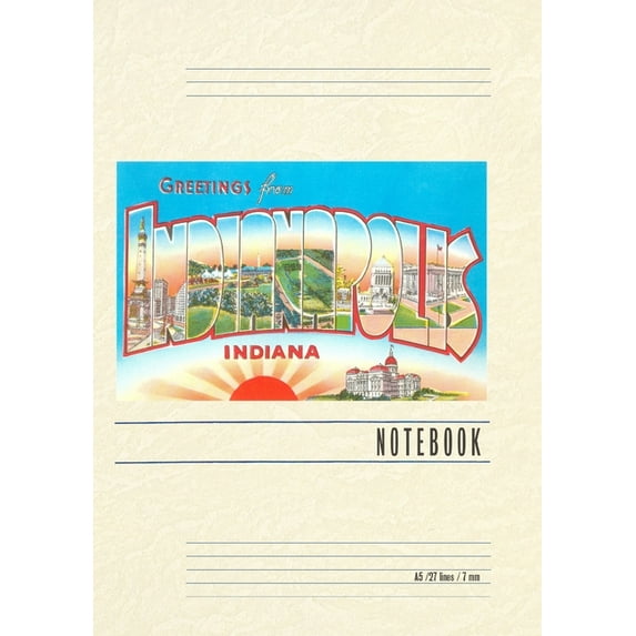Vintage Lined Notebook Greetings from Indianapolis, (Paperback)