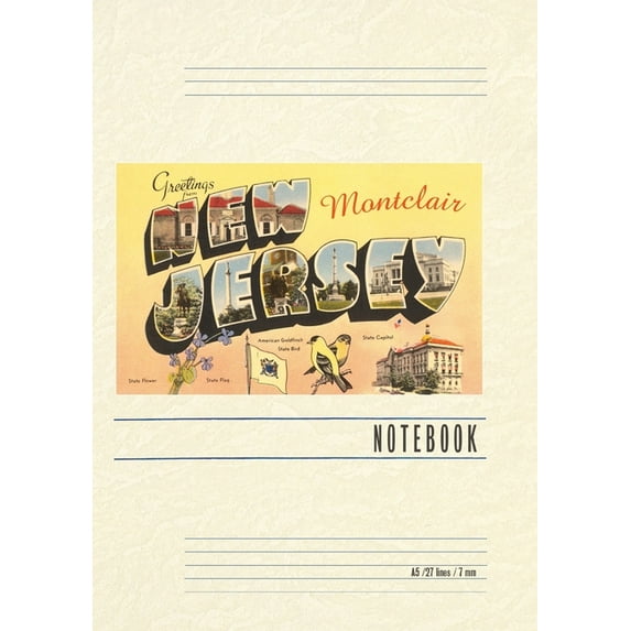 Vintage Lined Notebook Greetings from Montclair, (Paperback)