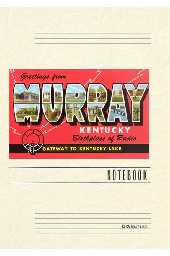 Vintage Lined Notebook Greetings from Murray, Kentucky, (Paperback)