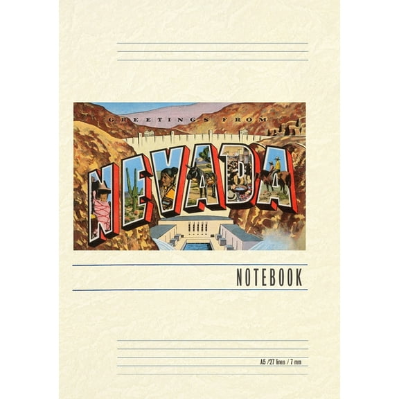 Vintage Lined Notebook Greetings from Nevada, (Paperback)