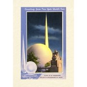 Vintage Lined Notebook Greetings from New York Worlds Fair, Trylon and Perisphere, Paperback