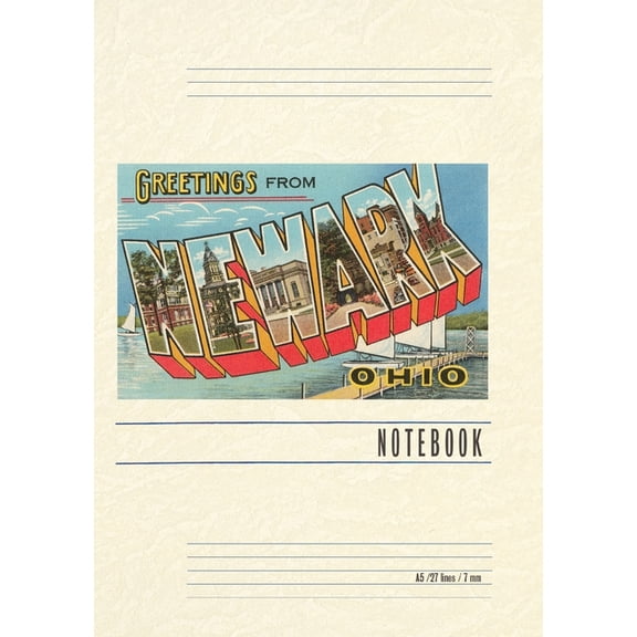 Vintage Lined Notebook Greetings from Newark, Ohio, (Paperback)