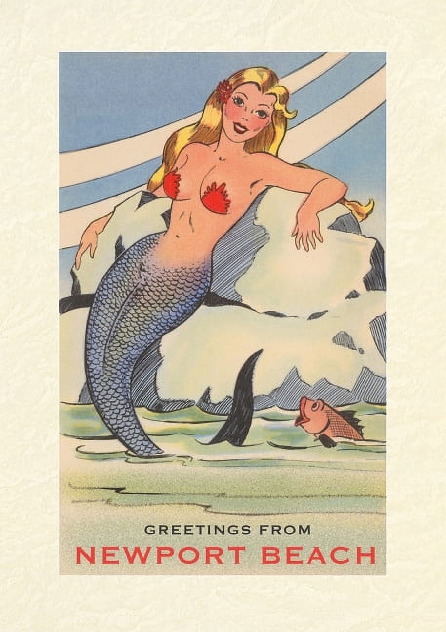 Vintage Lined Notebook Greetings from Newport Beach (Paperback)