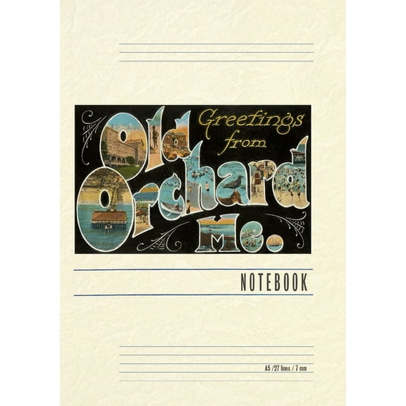 Vintage Lined Notebook Greetings from Old Orchard, (Paperback)