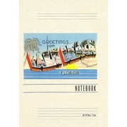 Vintage Lined Notebook Greetings from Palm Beach, Florida Paperback