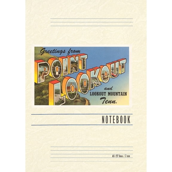Vintage Lined Notebook Greetings from Point Lookout, Tennessee, (Paperback)